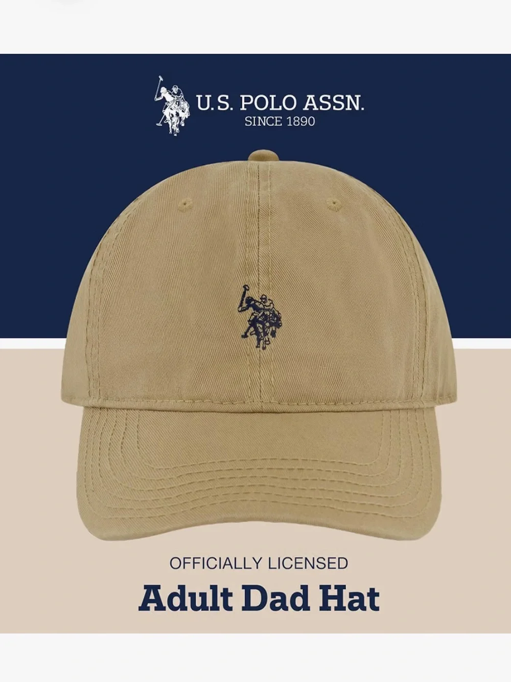 U.S. Polo Assn. Baseball Cap, 100% Cotton Adjustable Dad Hat